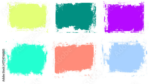 set of watercolor paint splashes