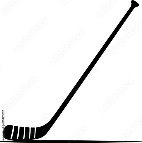 hockey stick silhouette vector illustration