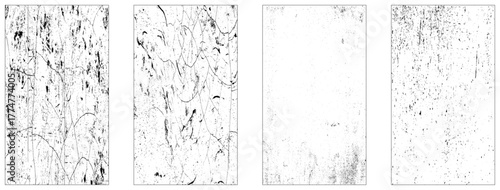 Grunge Texture Set for Designers. Simply Place illustration over any Object to Create grungy Effect.