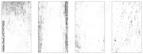 Grunge Urban wall distressed Texture Backgrounds set. Vector illustration