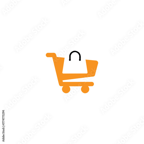 shopping cart icon logo design