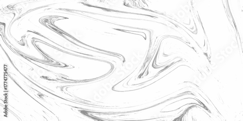 Abstract white and grey liquid marble vector background. Minimalist fluid ink swirl texture with silver paint flow. Modern elegant stone surface illustration for wedding or clean design.