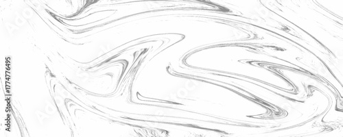 Abstract white and grey liquid marble vector background. Minimalist fluid ink swirl texture with silver paint flow. Modern elegant stone surface illustration for wedding or clean design.