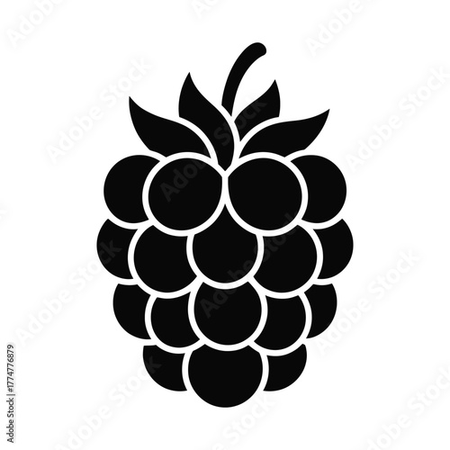 Blackberry vector silhouette