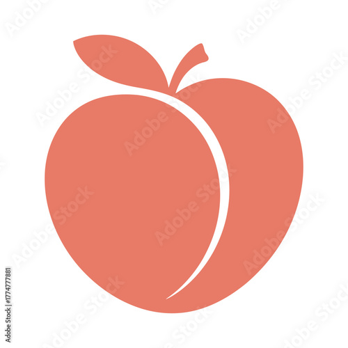 Peach vector silhouette
