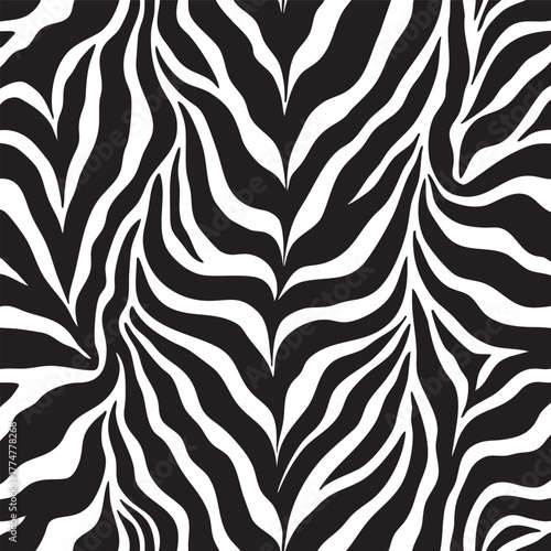 Black and white zebra stripe pattern seamless background stripes