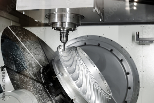 Quadro em tela Modern metalworking plant CNC milling machine