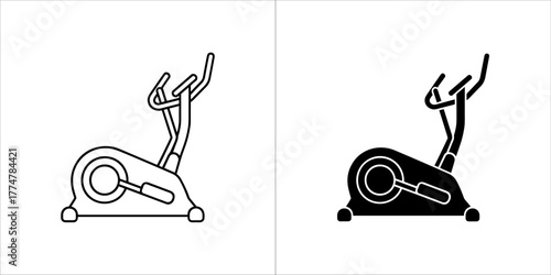 Elliptical exercise machine icon