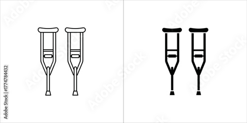 Pair of crutches icon
