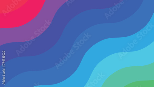 Dynamic abstract background with flowing wavy lines in cool hues, creating a serene and modern aesthetic for various creative applications