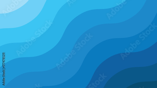 Abstract blue water surface background with wavy lines, creating a serene and calming visual effect for various design projects and presentations