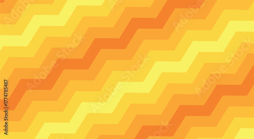 A sunny yellow zigzag pattern creates a cheerful background, perfect for adding a touch of warmth and optimism to any visual communication