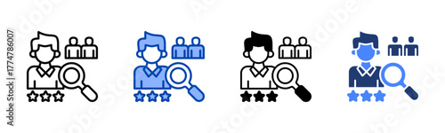 Talent Acquisition icon set multiple style collection