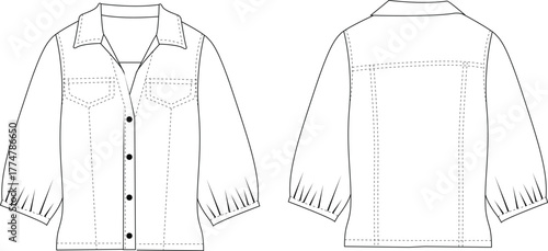 Womens wide sleeve shirt