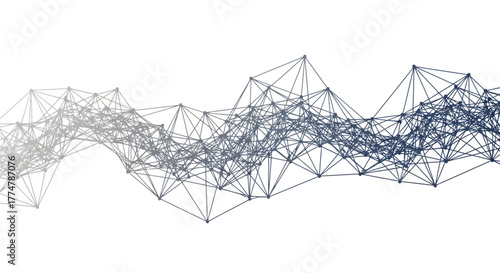 Modern network connection visualization with a gradient, perfect for technology and science concepts, with a strong sense of digital connectivity