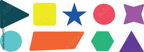 Vibrant Graffiti Spray Paint Symbol Collection – Colorful Vector Set Featuring Circle, Square, Star, Octagon, Stars and Urban Street Art Vector Design