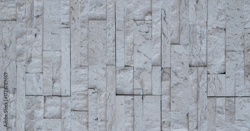 Horizontal modern brick wall for pattern and background.	