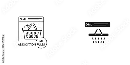 Oml association rules icon, representing data mining and machine learning concepts