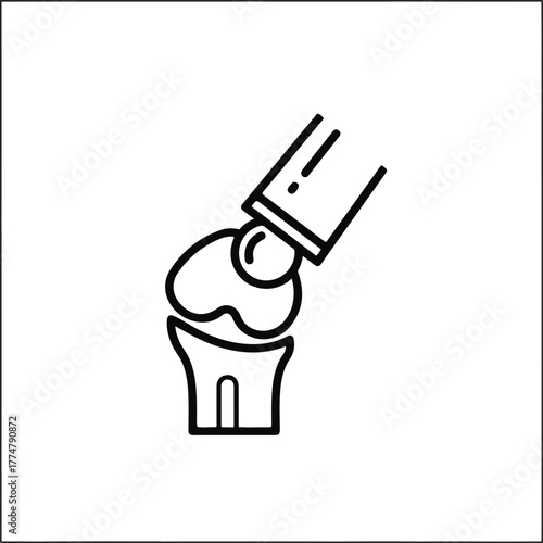 Action of Applying Ointment, Knee Joint, Medical Setting, Illustration, Clinical Environment, Close-Up View, Healing Concept