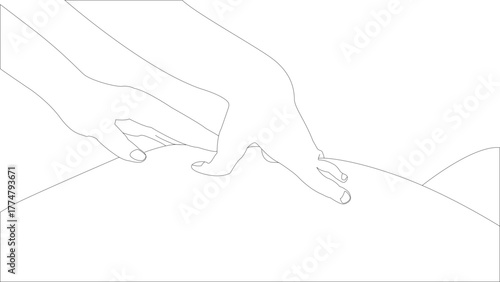 Human hands massaging back of somebody