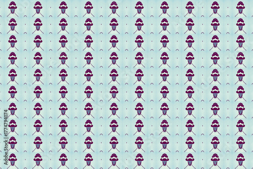 Comic duck repeating pattern light blue background