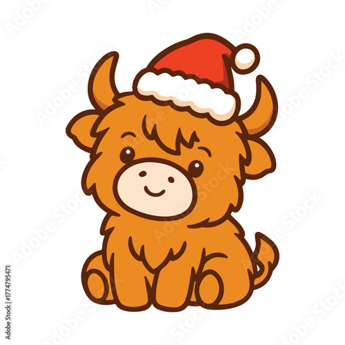 Xmas Highland Moo SVG