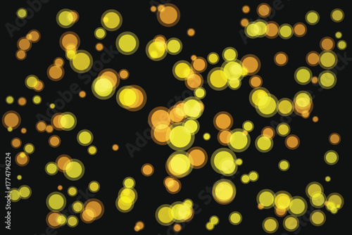 Golden bokeh background with bright festive shimmering lights effect design