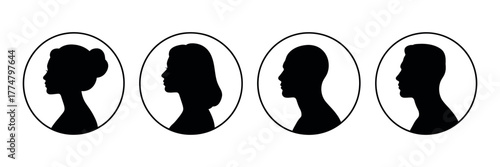 Silhouettes of diverse individuals in profile, representing a spectrum of human diversity and identity