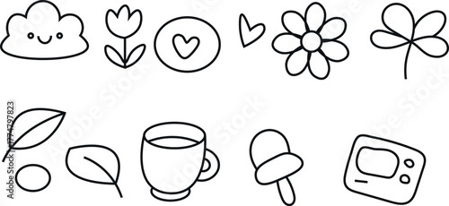 Hand-drawn doodle vector illustration.