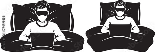 Two people wearing vr headsets enjoying virtual reality entertainment silhouette