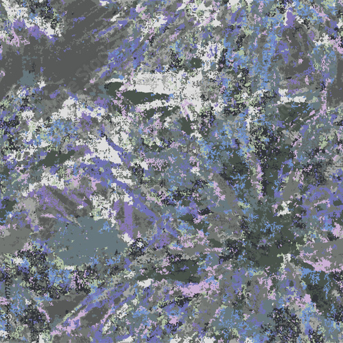 Abstract Grunge WallArt Big Macro Scale Vector Flowers Elements Seamless Pattern Grunge Aesthetic, Wall art style fashinonable, surrealist, hand made vector, all over print, botanical juggler green 