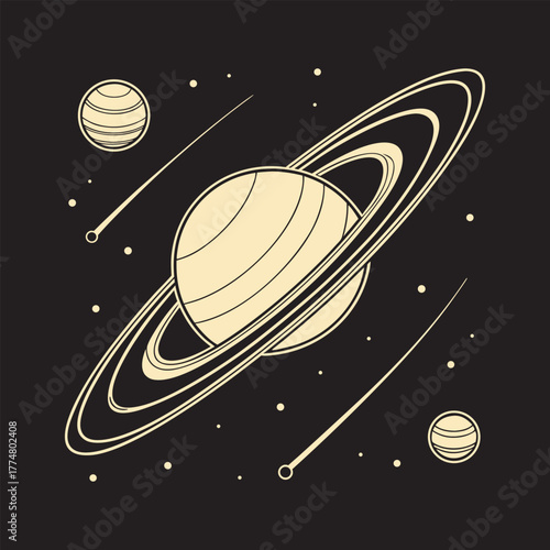 vector illustration of a spaceship