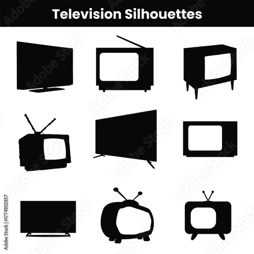 Television Silhouette Set