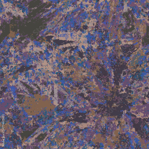 Abstract Grunge WallArt Big Macro Scale Vector Flowers Elements Seamless Pattern Grunge Aesthetic, Wall art style fashinonable, surrealist, hand made vector, all over print, botanical juggler green 