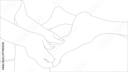 Professional offers barefoot massage - Foot reflexology