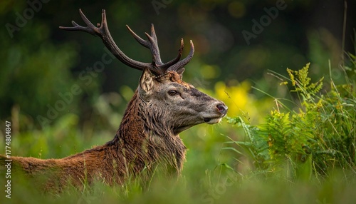 Plakat deer in the woods