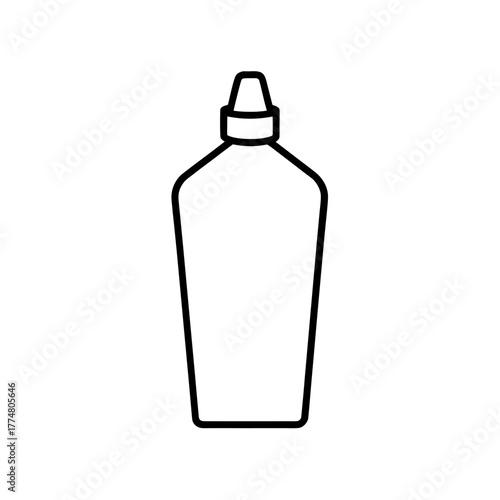 Outline drawing of a squeeze bottle art silhouette