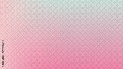Interlocking geometric pattern gradient pink