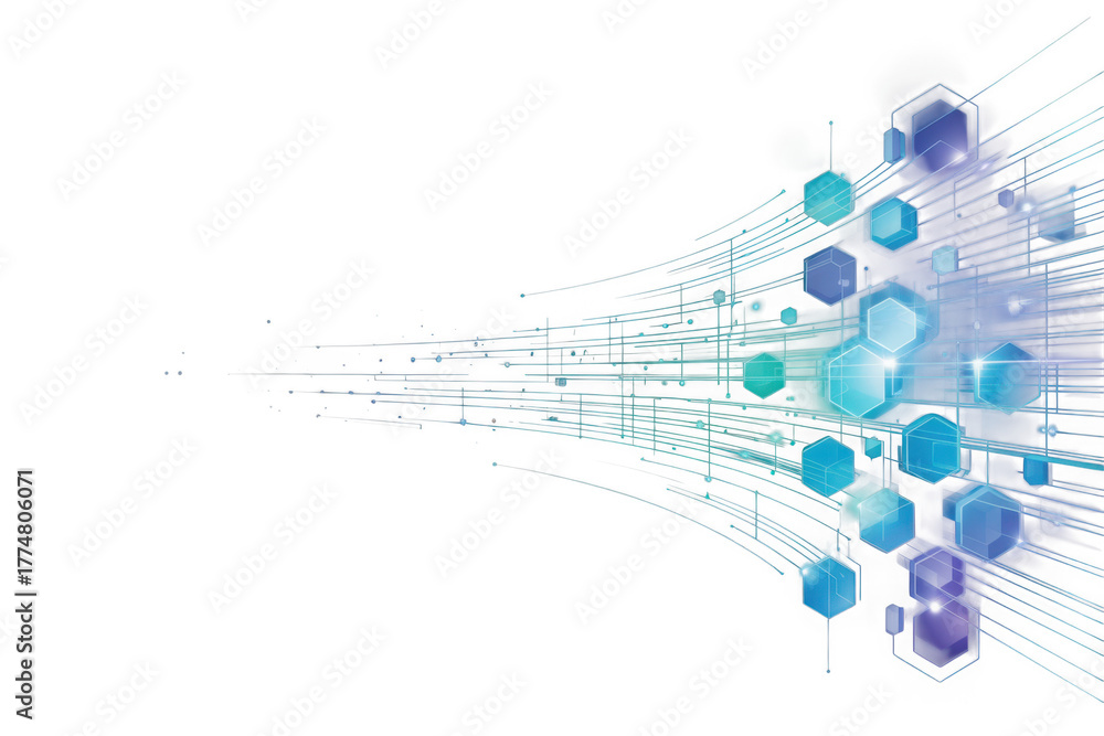 Obraz premium Network data flow