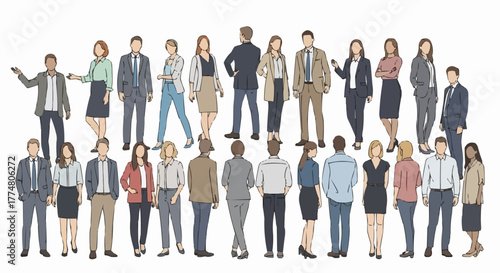 Diverse group of people standing together, representing a variety of ages, genders, and ethnicities.