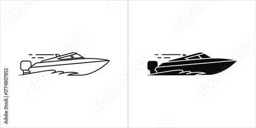Speed boat icon
