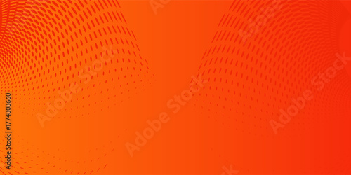 Dots halftone orange color pattern gradient texture with technology digital background. Dots pop art comics with summer background. eps10 vector