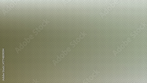 Interlocking geometric pattern on muted green background