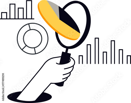 magnifying glass in hand