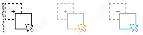 Drag and drop icon vector. selection tool symbol. vector illustration.