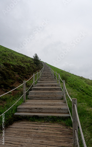 stairway to the sky on a volcano