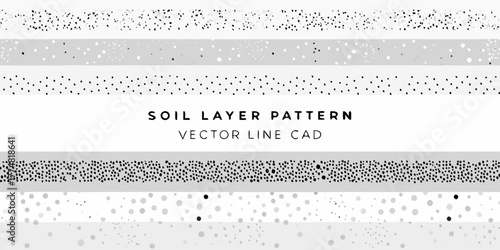 Abstract soil layer patterns in black and white vector graphics for design projects