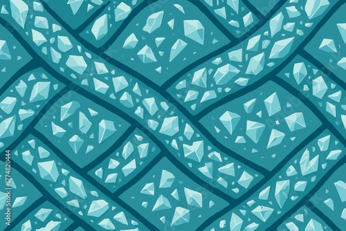 Geometric crystal pattern with angular facets