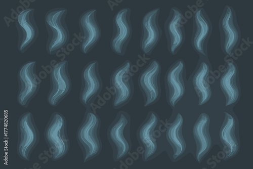 Pattern of glowing smoke wisps with a soft, ethereal design