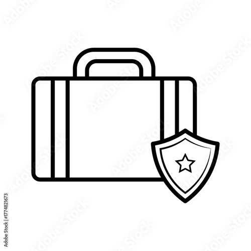 bag,protector,safe,icon vector